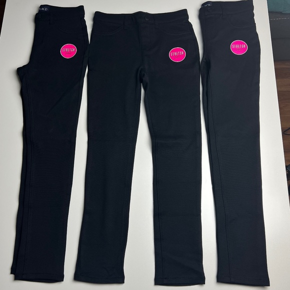 NWT The Children's Place Girls Black Stretch Pant 3 PIECE Bundle Size 8 - Picture 3 of 8